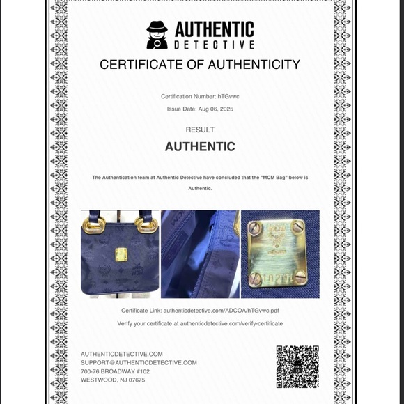 MCM Vintage Blue Jacquard Tote Bag with Gold-Tone Hardware | Made in Germany - Picture 16 of 16